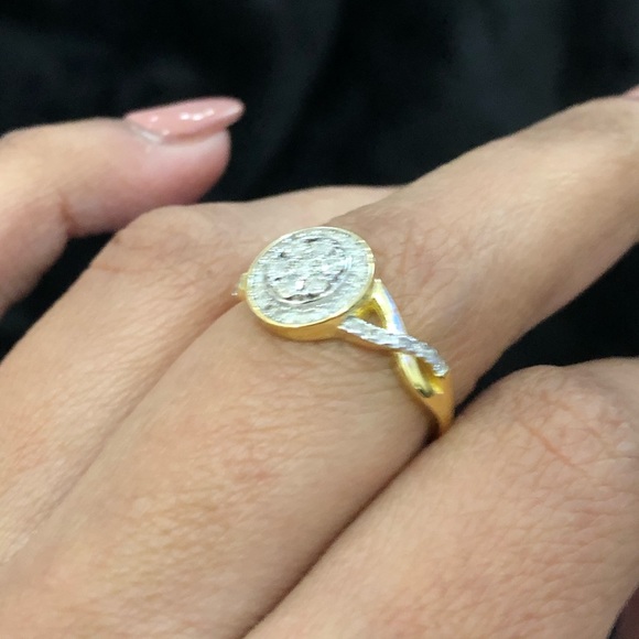 REAL DIAMOND Ring w 925 sterling silver NWT WOW!!! - Picture 5 of 8